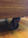 Reclaimed Barn Wood Table Concrete Top Vintage Casters 6 small