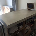 Reclaimed Wood And Concrete Reception Desk 6 small