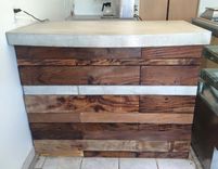 Reclaimed Wood And Concrete Reception Desk 4 small