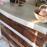 Reclaimed Wood And Concrete Reception Desk 1 small