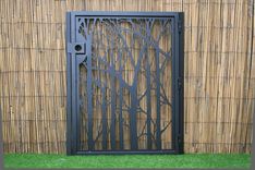 Decorative Forest Steel Gate - Nature Metal Art - Steel Wall Panel - Garden Gate Art - Custom Gate 1 small