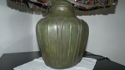 Cast Bronze Table Lamp With Geode Slice Shade 2 small