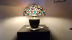 Cast Bronze Table Lamp With Geode Slice Shade 5 small