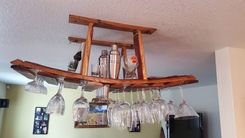 Wine Barrel Hanging Wine Glass Rack 2 small