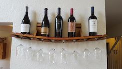 Wine Barrel Wall Hanging Wine Glass Rack 1 small