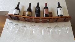 Wine Barrel Wall Hanging Wine Glass Rack 2 small