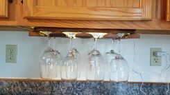 Wine Barrel Under Cabinet Wine Glass Rack 4 small