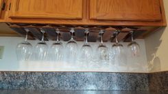 Wine Barrel Under Cabinet Wine Glass Rack 5 small