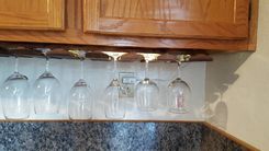 Wine Barrel Under Cabinet Wine Glass Rack 6 small