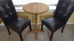 Wine Barrel Pedestal Accent Table 1 small