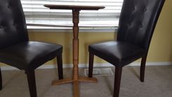 Wine Barrel Pedestal Accent Table 2 small