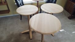 Wine Barrel Pedestal Accent Table 5 small