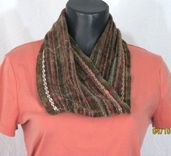 Warm And Cozy Handwoven Short Mobius Scarf 6 small