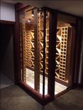 Custom Cedar Wine Celler, 600 Plus Bottle Storage, Solid Glass Door 1 small
