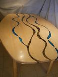 Maple Dining Table With Flowing Patterns Inspired By Nature 1 small