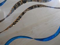 Maple Dining Table With Flowing Patterns Inspired By Nature 2 small