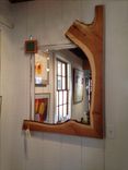 Cherry Wood Live Edge Mirror With Custom Gingko Tile 1 small