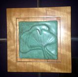 Cherry Wood Live Edge Mirror With Custom Gingko Tile 4 small