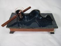 Upcycled Bloodwood And Hand Made Ceramic Lid Keepsake Box 5 small