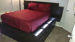 Super Modern Platform Bed With Floating Nightstands 3 small