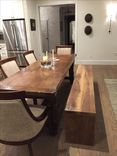 Handcrafted Modern Walnut Plank Bench For An Accent Piece Or Dining Table 4 small