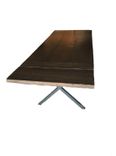 Handcrafted Reclaimed Plank Extendable Dining Table With Steel Legs 3 small