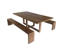 Solid Walnut Handcrafted Modern, Contemporary Dining Table 1 small