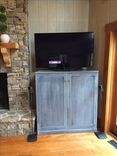 Custom Media Tv Media Cabinet. 1 small