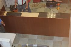 Custom Made Zodiac And Walnut Reception Desk 8 small