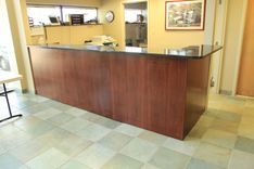Custom Made Zodiac And Walnut Reception Desk 3 small