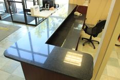 Custom Made Zodiac And Walnut Reception Desk 2 small