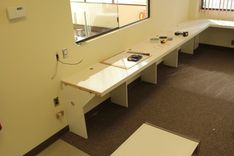 Custom Made U Shapped Plastic Laminate Reception Counter 5 small