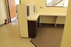 Custom Made U Shapped Plastic Laminate Reception Counter 6 small