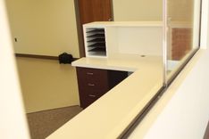 Custom Made U Shapped Plastic Laminate Reception Counter 7 small
