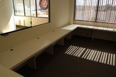 Custom Made U Shapped Plastic Laminate Reception Counter 8 small