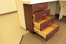 Custom Made U Shapped Plastic Laminate Reception Counter 9 small