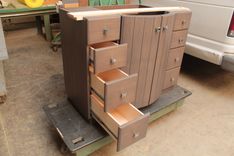 Custom Made Rift Cut White Oak Bath Vanities 3 small