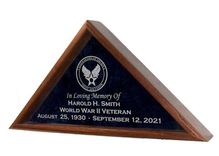 Personalized Flag Case, With Laser Engraved Glass For Large Flag 4 small