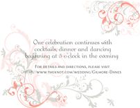 Elegant Flourish Wedding Invitation Suite -- Invite, Response Card + Reception Card 3 small