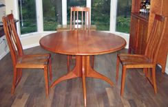 Cherry Dining Table Plus Four Chairs 1 small