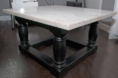 Quartz Coffee Table With Ebony Base 1 small