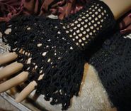 Lace Crochet Steampunk Victorian Goth Wrist Cuffs 1 small