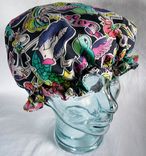 Waterproof Retro Shower Cap Tattoo Flash Mermaid Flying Swallow Anchors Roses Lightning Bolt 2 small