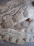 French Inspired Hang Tags - Crowns Carte Postale - Set Of 6 - Black Sepia 2 small