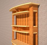 Bookcase With Curved Double Shelves 2 small