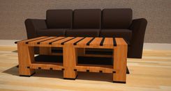 Tiger Stripe Coffee Table In 1x2 Block Style 1 small