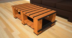 Tiger Stripe Coffee Table In 1x2 Block Style 3 small