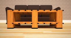 Tiger Stripe Coffee Table In 1x2 Block Style 5 small
