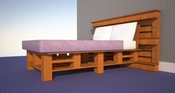 Full W 15 Block Headboard & Block Feet 6 small