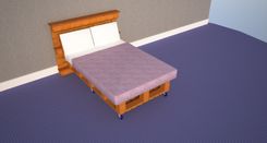Full W 12 Block Headboard And Casters 2 small